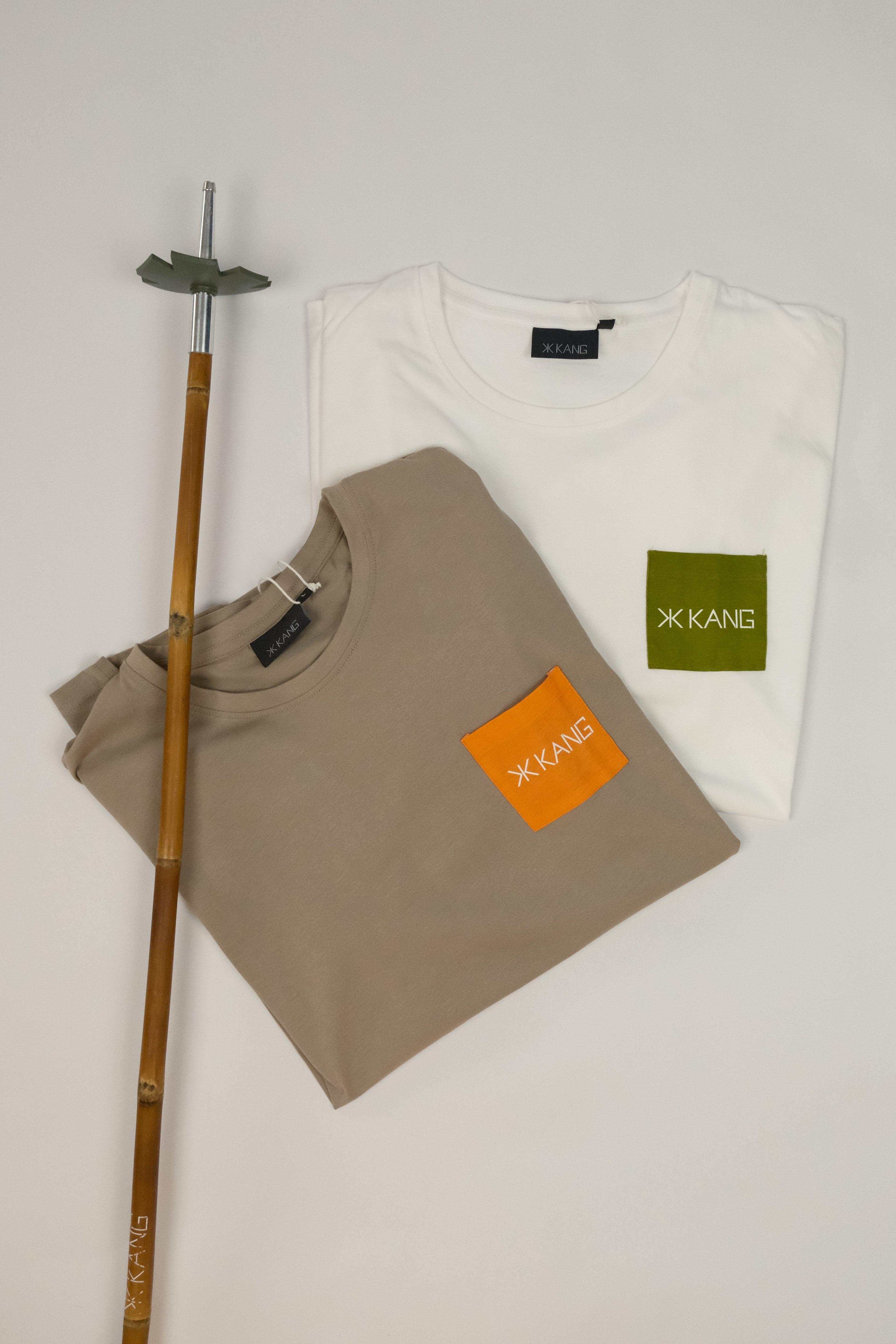 Kang Pocket T-Shirt, Weiß