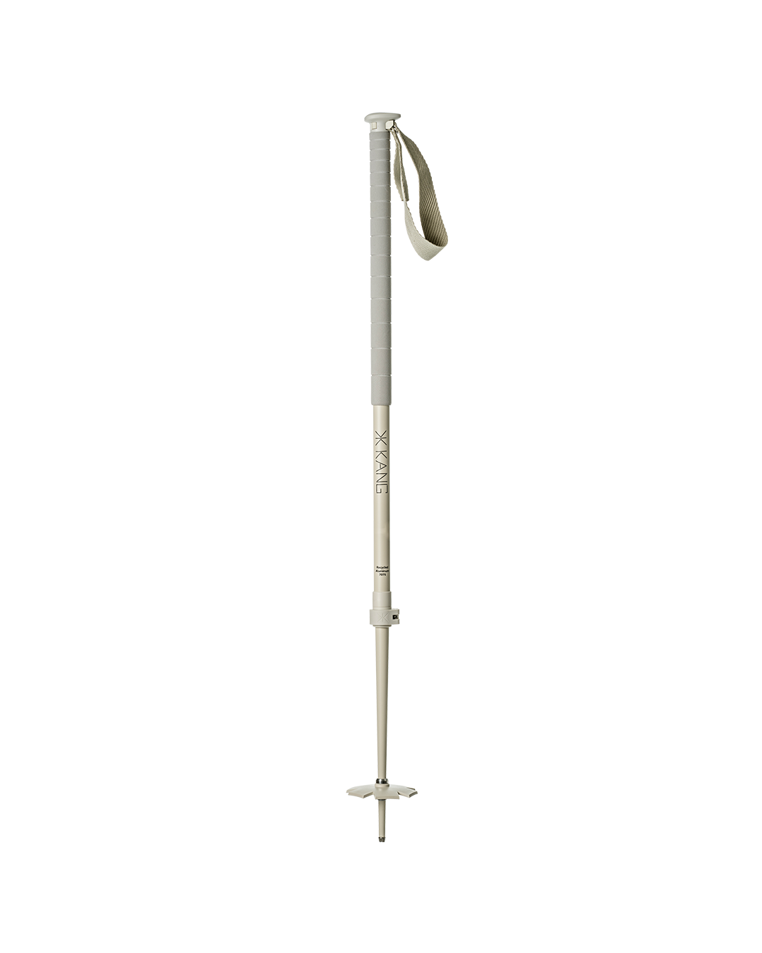 Kang poles telescopic ski pole made of recycled aluminium in greige in short version