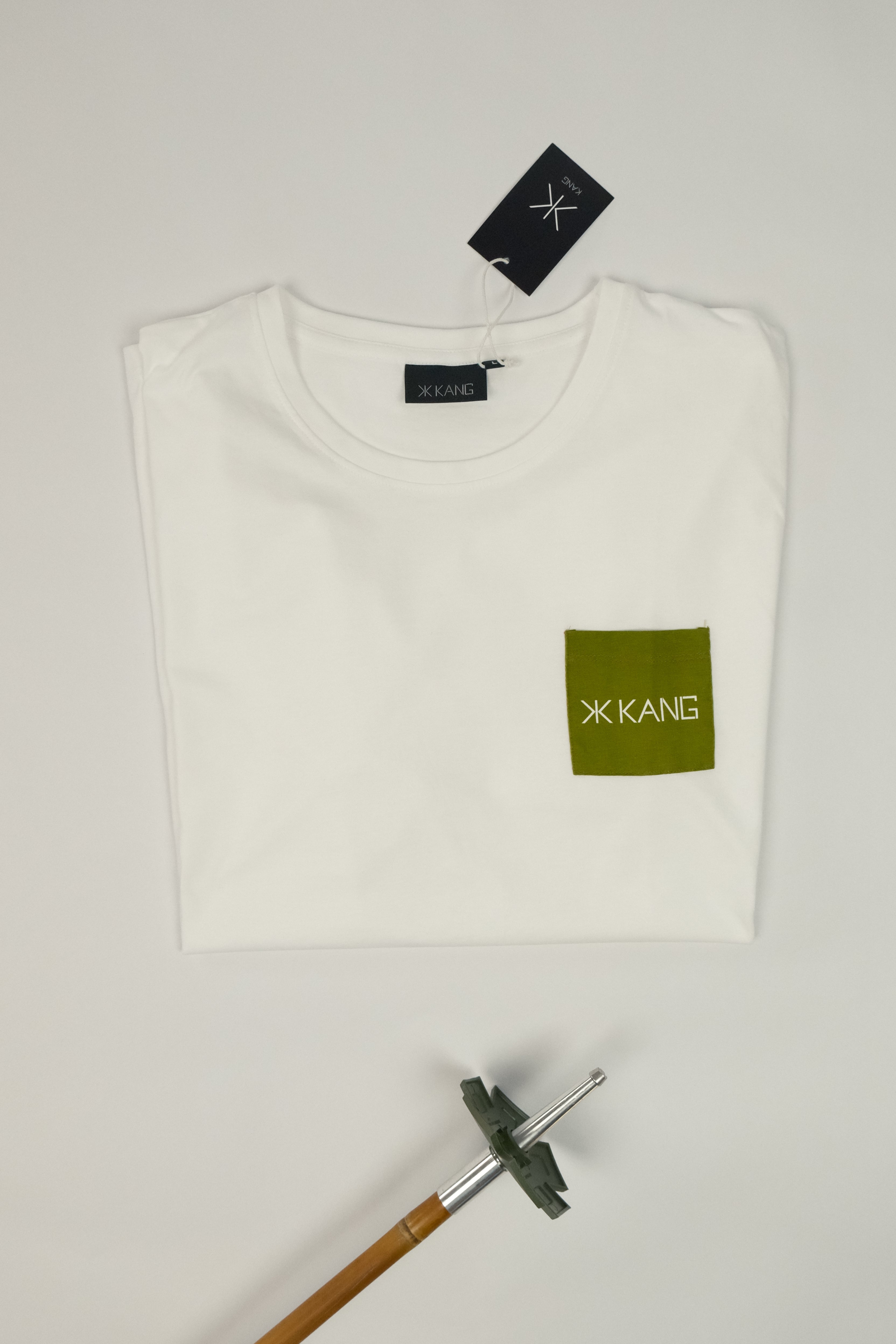 Kang Pocket T-Shirt, Weiß